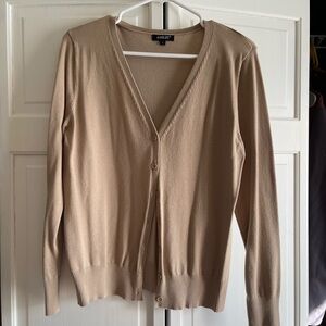 Angels Women's Beige Button-Up Cardigan